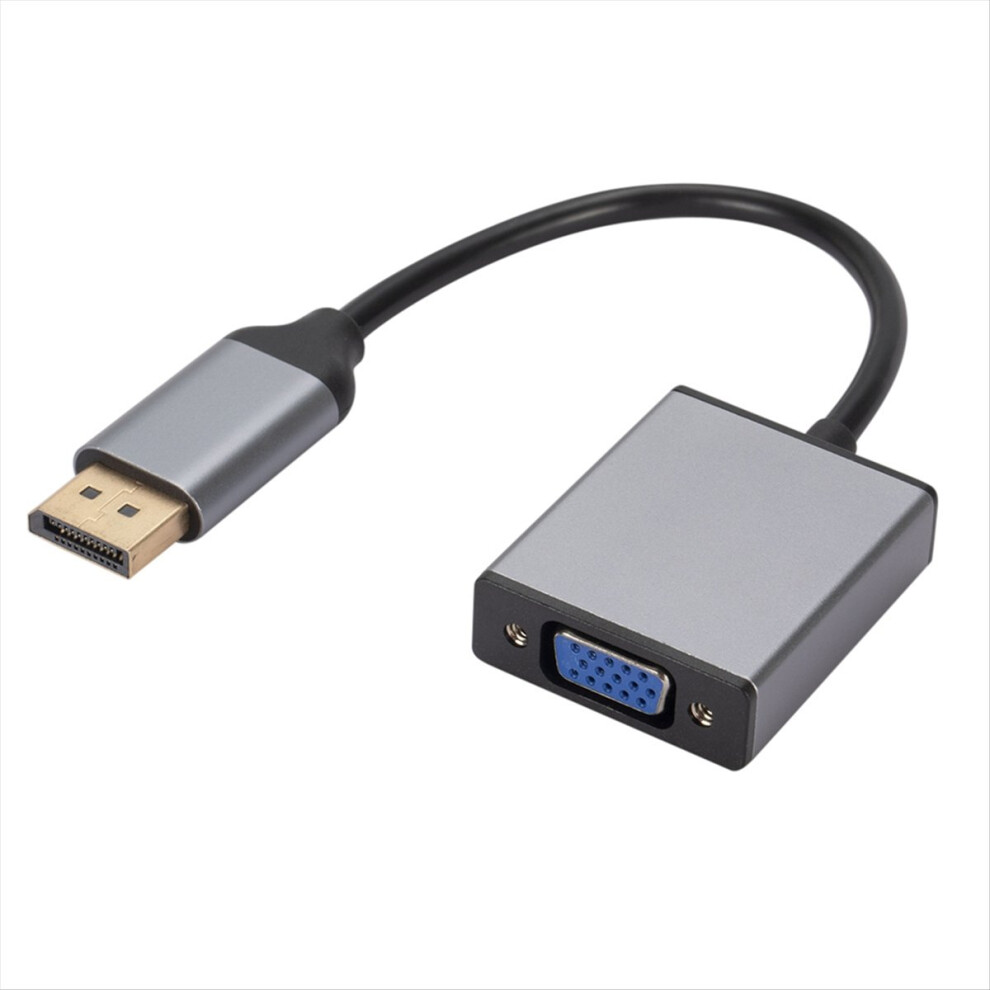 Displayport To Vga Adapter, Display Port To Vga Converter Male To Female Aluminium Hd, For Computer, Monitor,Tv,Projecto 4852240190388