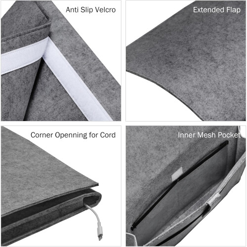 Bedside Caddy Felt Bedside Storage Organizer with Multiple Pockets for Dorm and Bunk Beds Grey 2