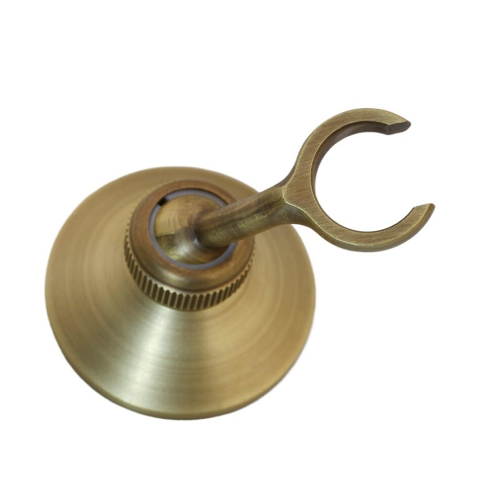 Antique Brass Handheld Rainfall Shower Head 8 Inch Round Ceiling Mounted With Hose And Holder 9189345637940