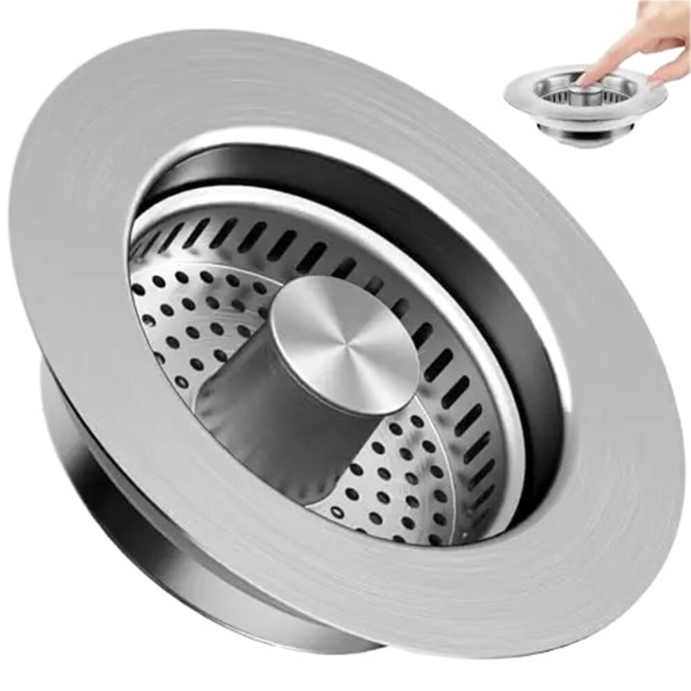 Stainless Steel Sink Strainer And Stopper Anticlogging Design For Easy Kitchen Drain Cleaning 9119770774453