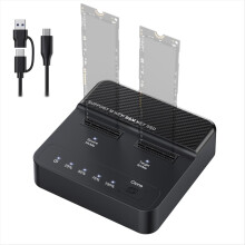 NVME SolidState Drive Duplicator Dual-Bay M.2 SSD DockingStation Lees-schrijf 20Gbps Offline kopiëren Cloner Duplicator (EU)