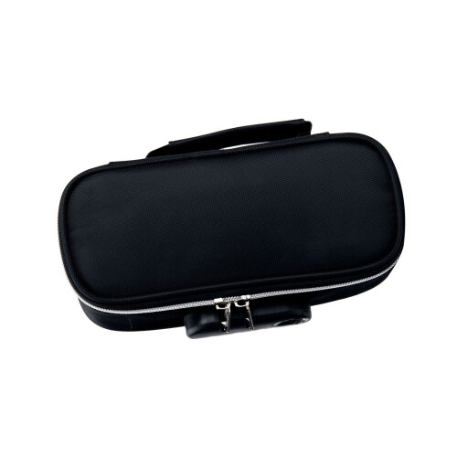 Big Capacity Pencil Case 4 Section Canvas Pen Case with Lock-3