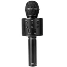 Wireless Bluetooth Karaoke Microphone with Speaker 3in1 RGB Lights 360 Sound for Smartphones Black
