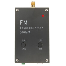 Hochwertiger FM-Transmitter, 500 mW, Stereo-LCD-Display, Frequenzbereich 88–108 MHz, Speicherfunktion, USB-C-Ladeanschluss, Gehäuse aus