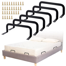 6 PCS Metal Mattress Retainer Bar Set, Non Slip Slide Stopper for Adjustable and Wooden Bed Frames