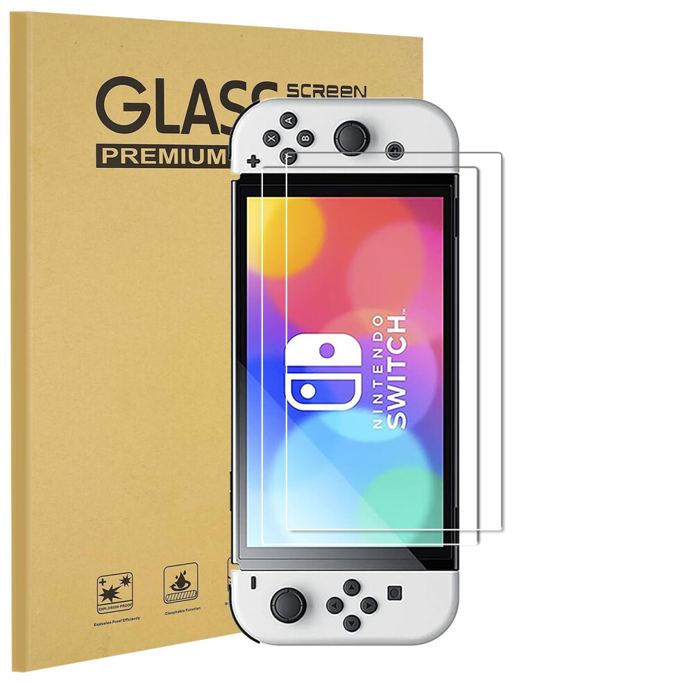 2Pack Screen Protector For Nintendo Switch Oled 2021, 9H Tempered Glass, Scratch Resistant, Ultra Clear 9426802884203