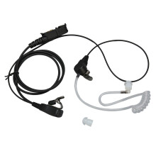 Freisprech-Ohrhörer für Sicherheitsüberwachung, Akustikschlauch-Design mit robustem PU-Kabel und Edelstahlclip, gute Klangqualität