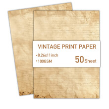 50 Sheets A4 Writing Paper Retro Paper Double-Sided Printer-G