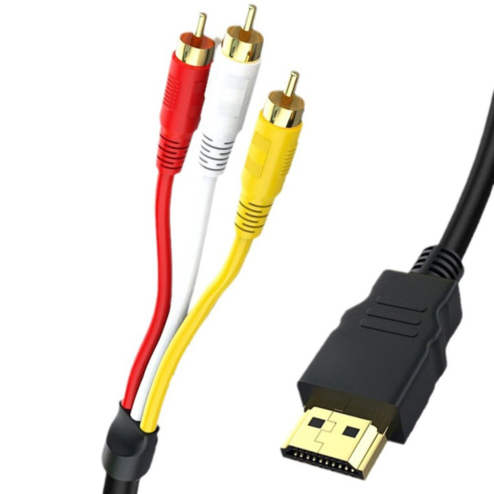 Hdmi To Rca Composite Av Cable With Goldplated Connectors For Pc Laptop Hdtv Video Audio 9189345638411