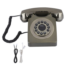 Antik bronzetelefon, praktisk og antik fastnettelefon med støjreduktion, klar lyd i retro-telefonen til dit hjem eller kontor, god kvalitet, holdbar