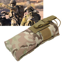 Tactical Radio Holder Molle Compatible Nylon 2 in 1 Pouch for UV5R Walkie Talkie Camo
