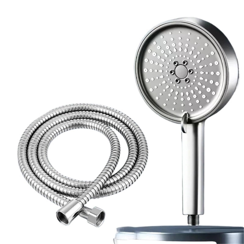 Handheld Rainfall Shower Head With 5 Modes Pressure Spray And Easy Tool Installation Gun Gray 9001264051402