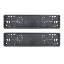 2 peças de suporte para placa de matrícula europeia, acessório automotivo à prova d'água com placa de montagem, versão europeia.