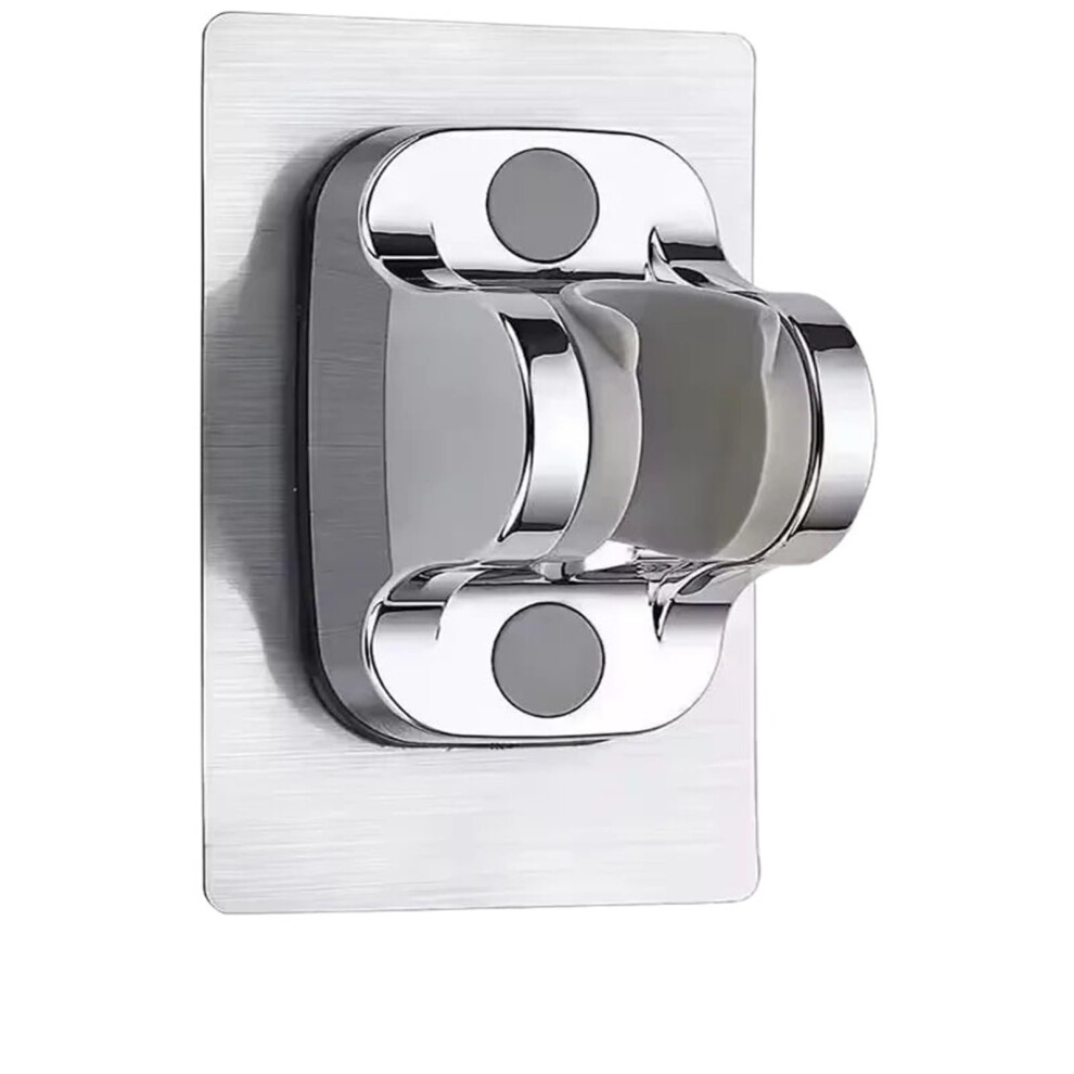 Handheld Pressure Shower Head With Dual Spray Modes Water Saving Onekey Stop Silver Holder 9189345637810