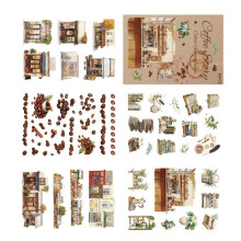 Photocard Scrapbooking Sticker Adhesive Cartoon-Coffee Slogan