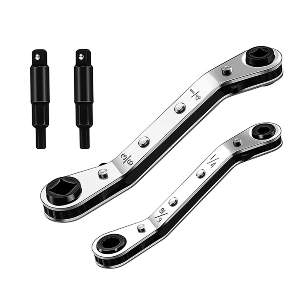 Refrigeration Wrench With 2Pcs Hvac Hexagon Bit Adapter Repair 7704000507448
