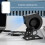 Portable Desk Fan With Adjustable Angled USB 12V Boost Line for 5