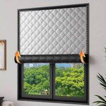 Soundproof Thermal Insulated RV Curtains, Noise Reduction Privacy Window Cover, Silver 120x120cm