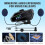 Motorhelm Bluetooth-headset met 2 microfoons, intercom/handsfree bellen/muziek/waterdicht/ruisonderdrukking 5