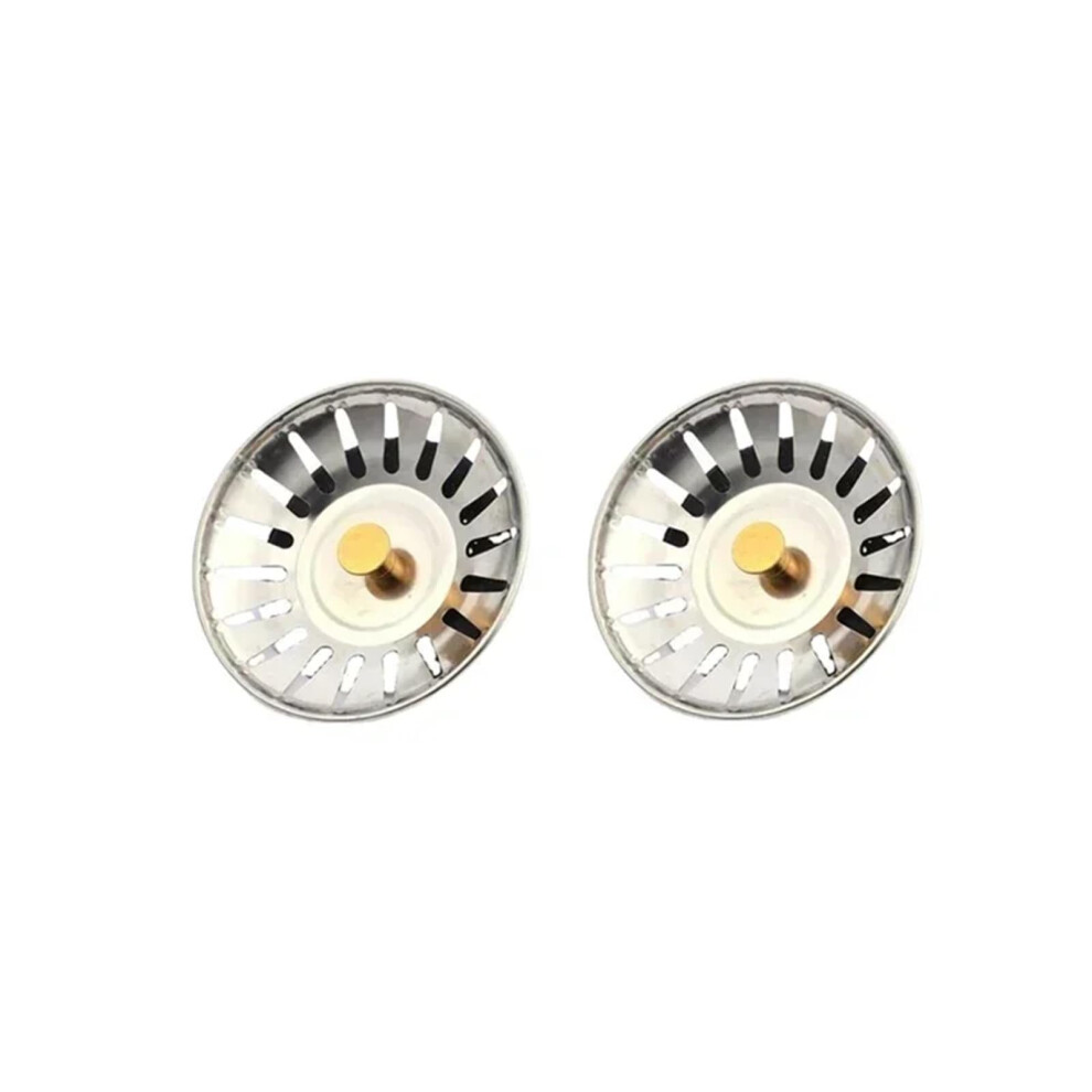 2Pcs Gold Kitchen Sink Strainer And Drain Stopper, Anticlogging Rustresistant Easy Clean Filter 9001264051457