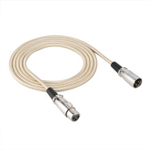 XLR-kabel, 3-benet, Kevlar-forstærket nylonflettet, afskærmet kabel i håndlavet kvalitet, mikrofon-lydkabel til patchbays, forforstærkere,