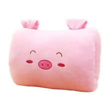 Kids Cartoon Hand Warmer Pillow Soft Travel Arm Rest Cushion for Children Naps Pink 30x20cm
