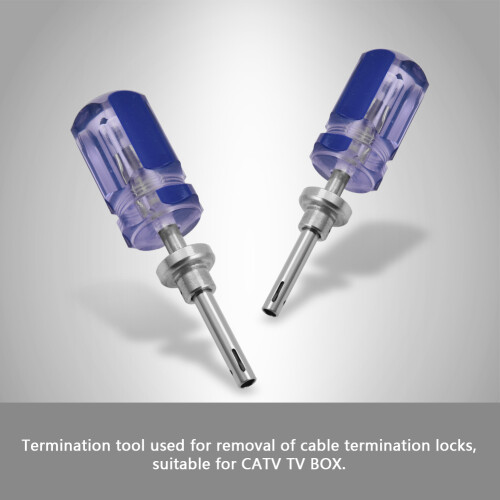 Ferramenta para travar e destravar cabos de TV, remove travas de terminação de cabos, chave de impacto para cabo coaxial de 4 polegadas para 1