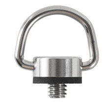Zilveren roestvrijstalen 1/4 inch schroef met D-ringen voor