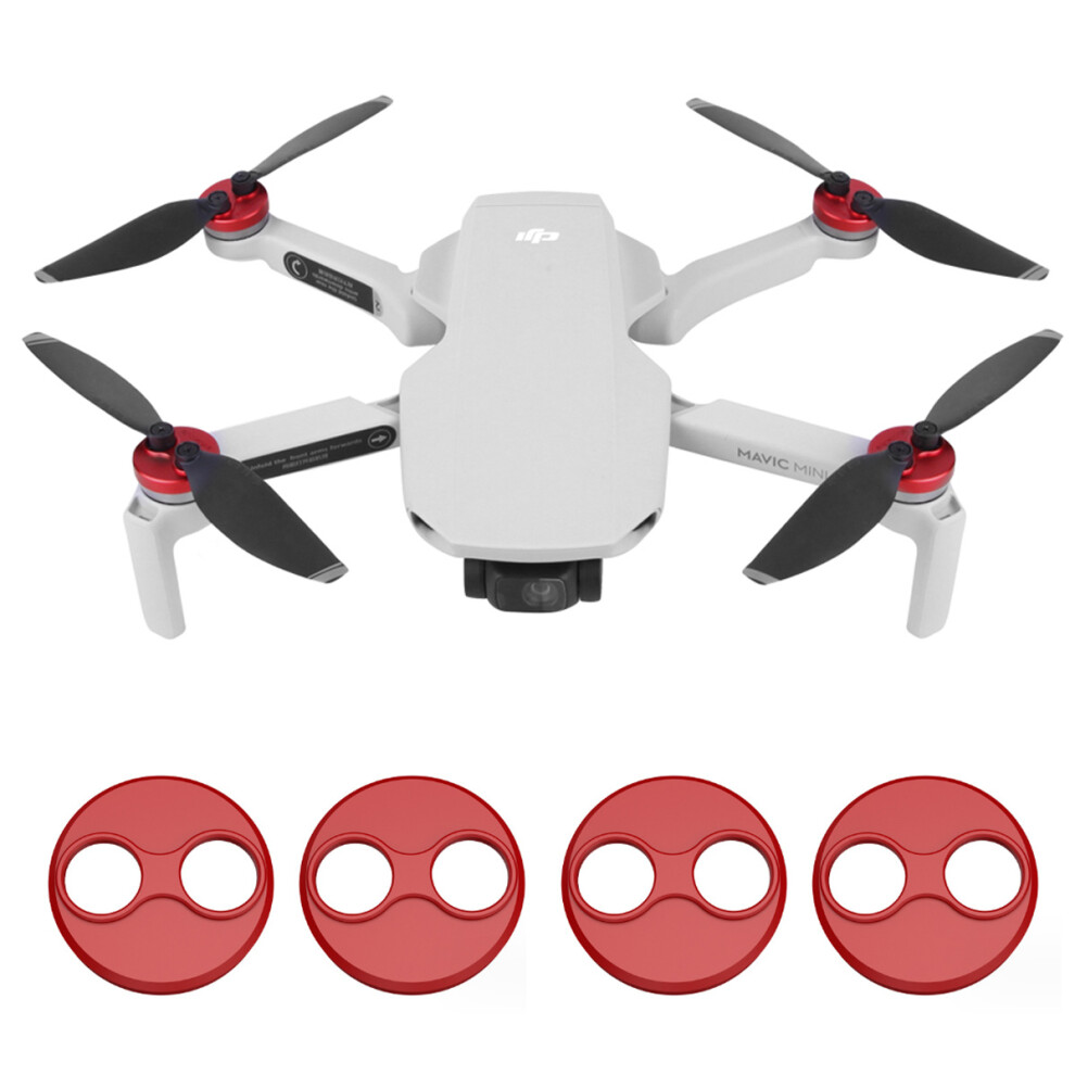 Aesthetic Drone Motor Covers With Industrial Chamfer,Anodized Surface For Enhanced Corrosion And Scratch Resistance,For Dji Mini Se 3 3Pro () Red/Black 9420858099406