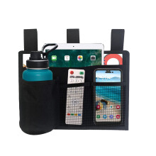 Bedside Storage Organizer with Secure Straps, Hanging Caddy for Dorm, Bunk Bed, Hospital Use