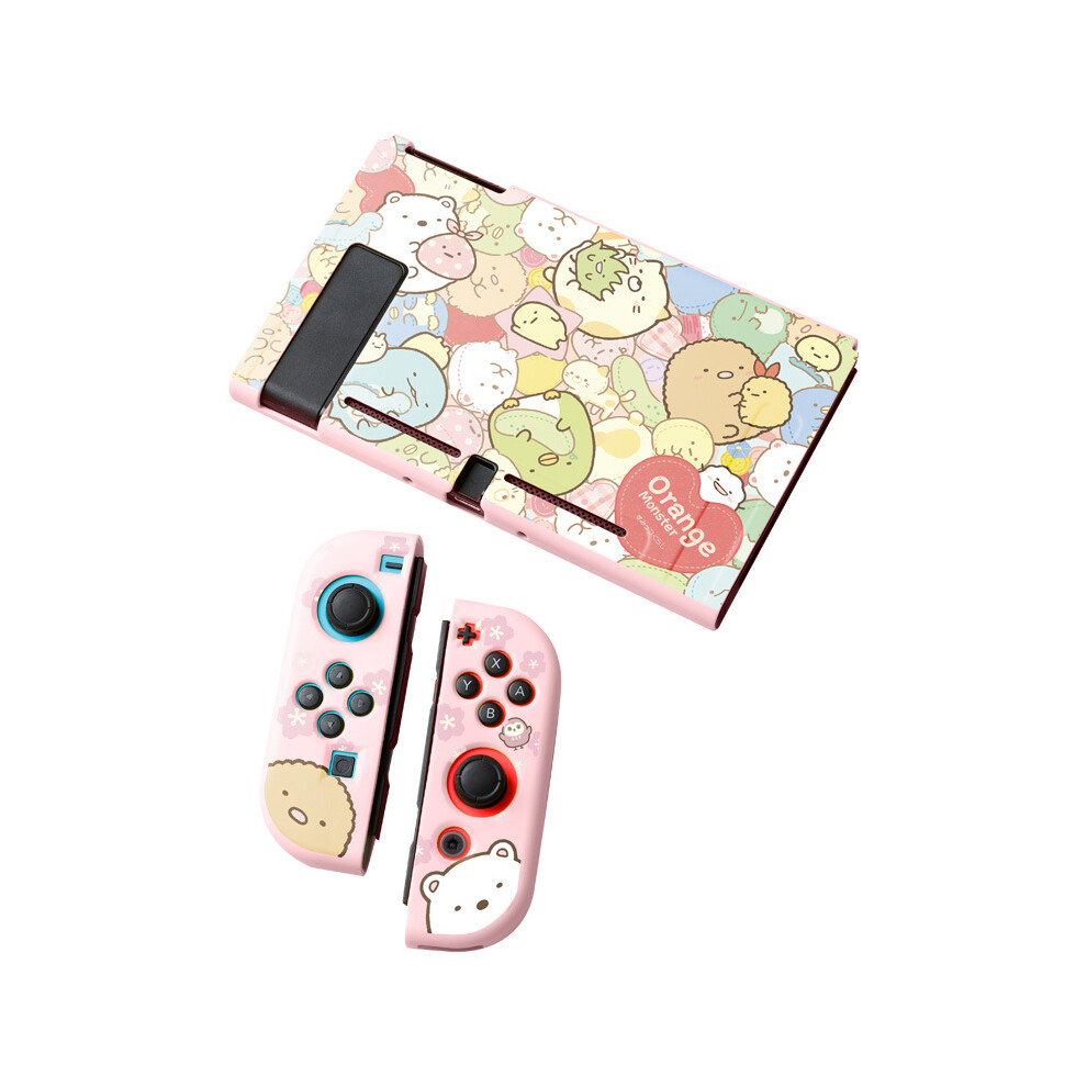 Cute Protective Cover For Nintendo Switch, Exquisite Pattern Soft Touch Shockproof Case With Kawaii Cartoon Design & Thumb Caps, Good Quality, Durable 9420858106791