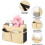 Bedside Storage Caddy Hanging Organizer with Multi Pockets Cotton Linen for Dorm Bunk Bed Black 2