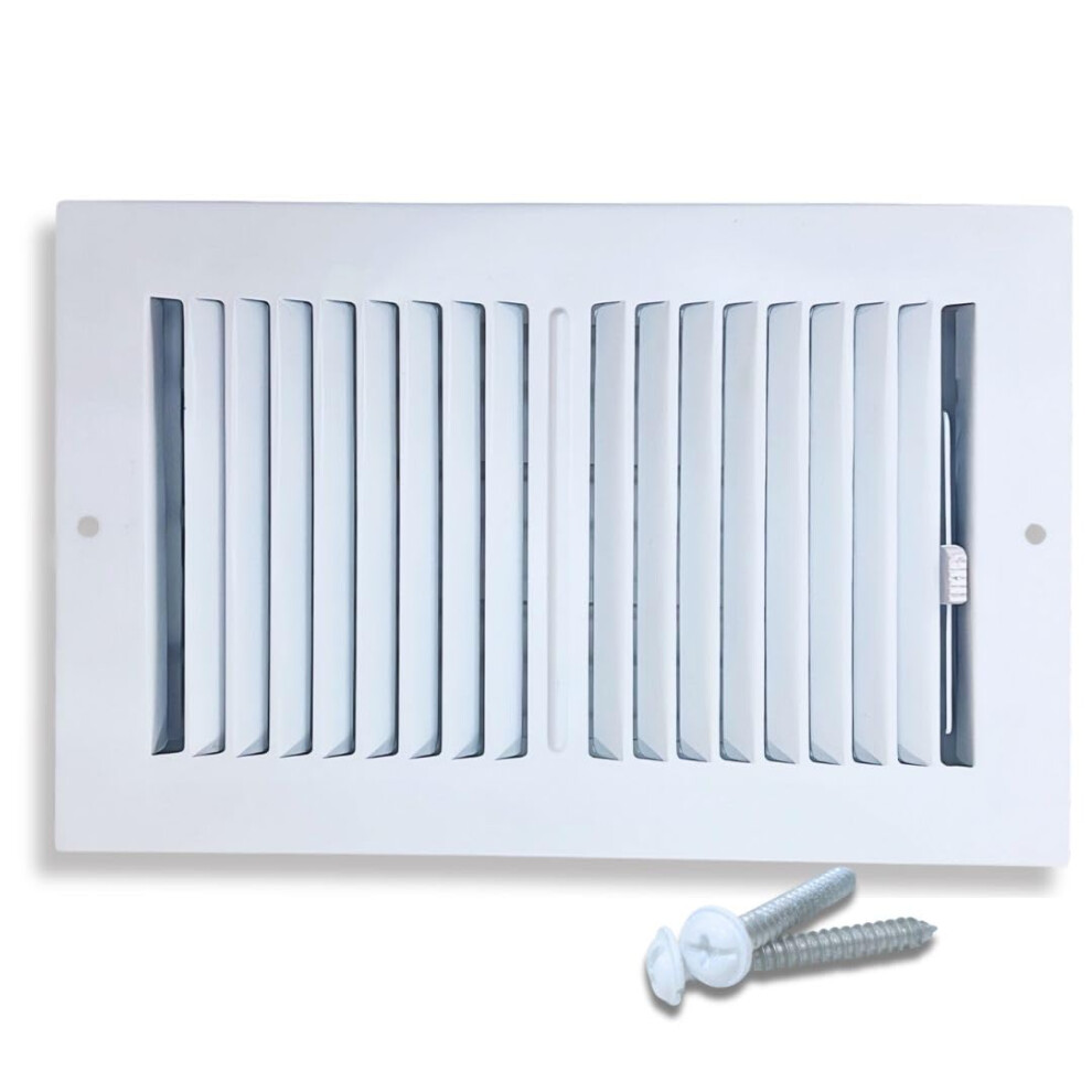 8 X 14 Steel Ceiling Vent Cover With Adjustable Airflow Control For Hvac Sidewall And Ceiling Use 9189345637865