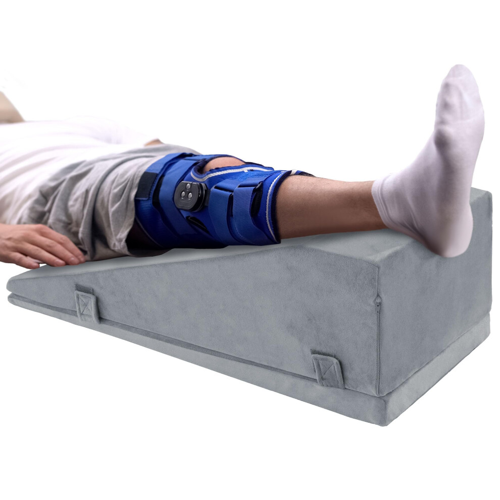 Leg Elevation Pillow Adjustable Height for Knee Surgery Recovery and Injury Rehab, Single Leg 29.5x13x10in