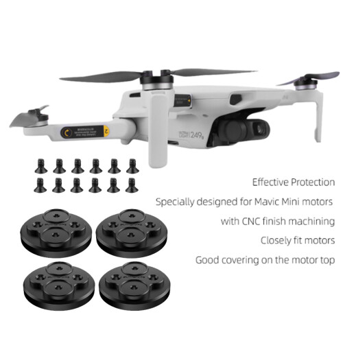 Easy to Install Motor Cover Cap, Aluminum Alloy Engine Protector for DJI Mini Drones - Convenient and Scratchproof Solution for Adventurers, Durable 2