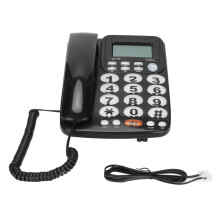 Vægtelefon Kablet telefon Fastnettelefon med store knapper Telefon og forstærket telefon Håndfri justerbar lydstyrke Nummervisning DTMF FSK Dual