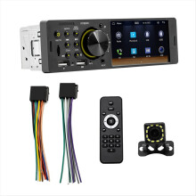 Autoradio Single Din met CarPlay Android Auto, 4 inch touchscreen MP5-speler, Bluetooth FM Mirror Link achteruitrijcamera