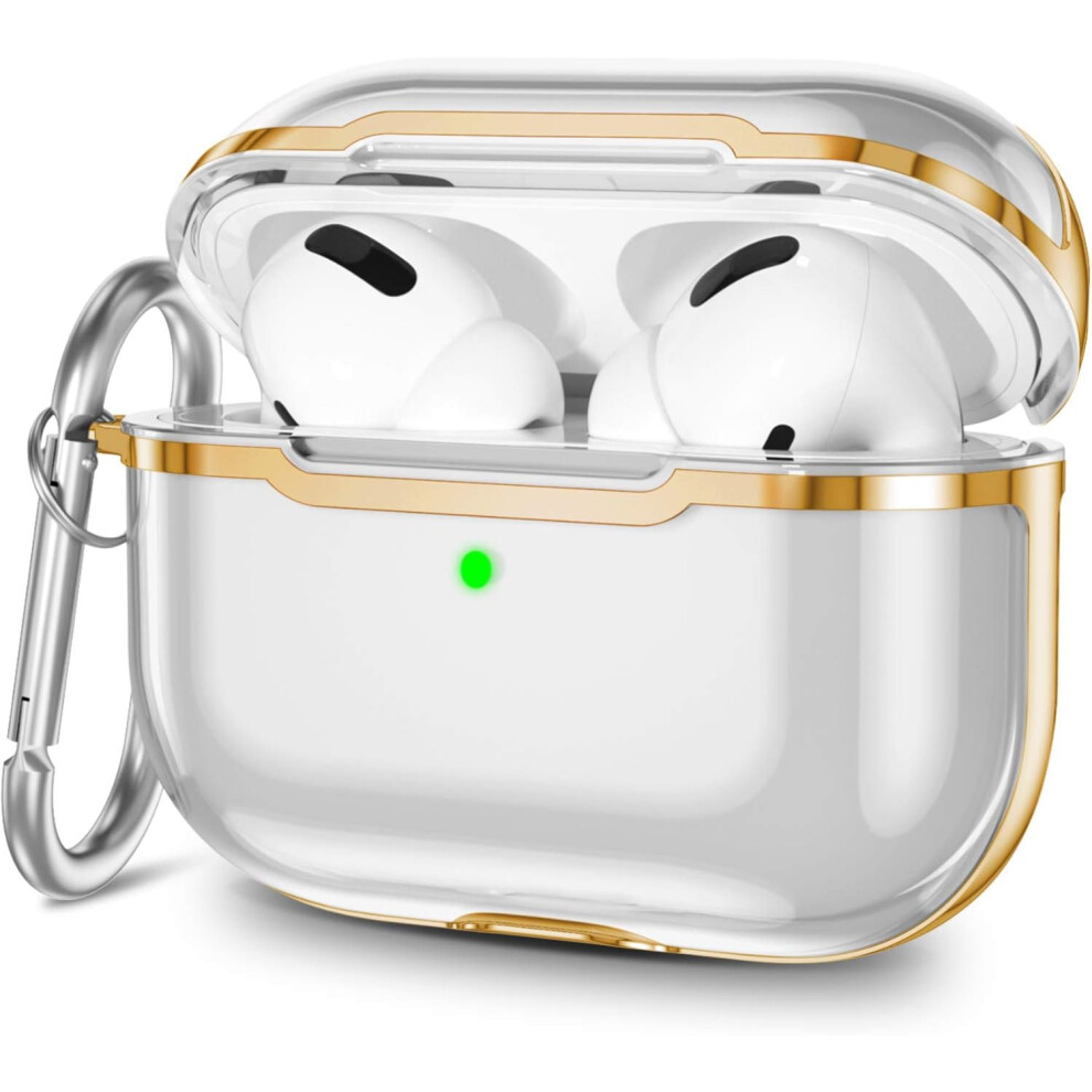 Airpods Pro 3Rd Generation Protective Case,Clear Tpu Shockproof With Pc Reinforcement,Carabiner Clips For Portability,Supports Wireless Charging,Clear 9420858001249