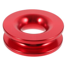 Winch Snatch Ring Aluminium Alloy Recovery Ring for OffRoad Truck ATV Towing Red Load Capacity