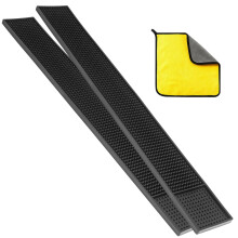 2 Pack NonSlip Bar Spill Mats 24'x3' with Absorbent Towel for Home Bar, Restaurant, Coffee Counter
