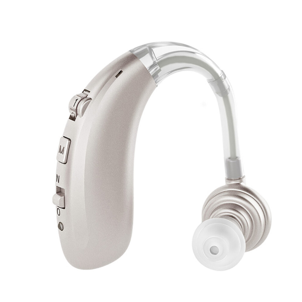 Rechargeable Hearing Aids, Noise Cancelling Digital Hearing Aid With Ergonomic Design For Enhanced Listening Experience, Champagne Standard Size Gold 9420858013556