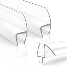 3 Pack Frameless Shower Door Seal Strip for 8mm Glass, 77 Inch PVC Gap Seal, Water Leak Prevention