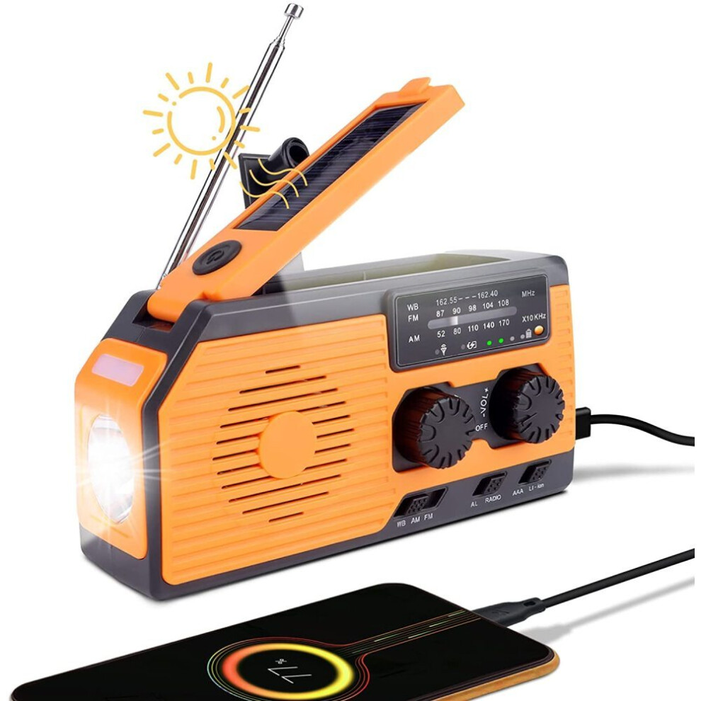 Emergency Radio, Advanced Portable Solar Crank Radio With Am/Fm/Noaa Updates, Led Flashlight For Outdoor Activities, Good Quality, Good Quality, Good 9139052181021