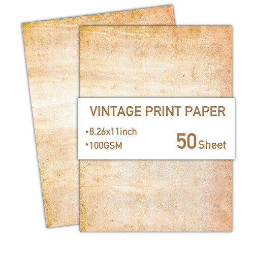50 Sheets A4 Letter Paper Retro Writing Paper Double-Sided-C