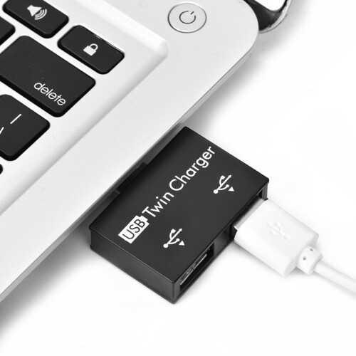 Φορητός διανομέας USB2.0 Συμπαγής σχεδιασμός, υλικό από κράμα αλουμινίου, plug and play, 2
