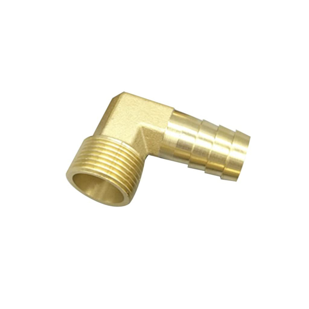 Brass Hose Barb Fitting Elbow 12Mm Barb 1/4' Bsp Male Connector For Water Fuel Oil Leakproof 9426802885101