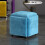5in1 Stackable Ottoman Cube with Swivel Casters, SpaceSaving Convertible Seating Set, Blue 45x45cm 1