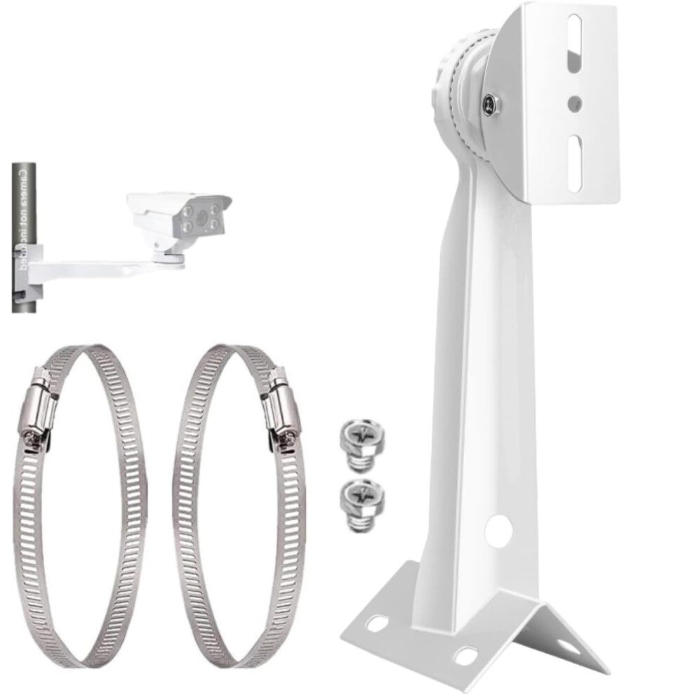 Security Camera Mount With 90 Adjustable Tilt, Weatherproof Aluminum Cctv Corner Pole Bracket 9189345639067