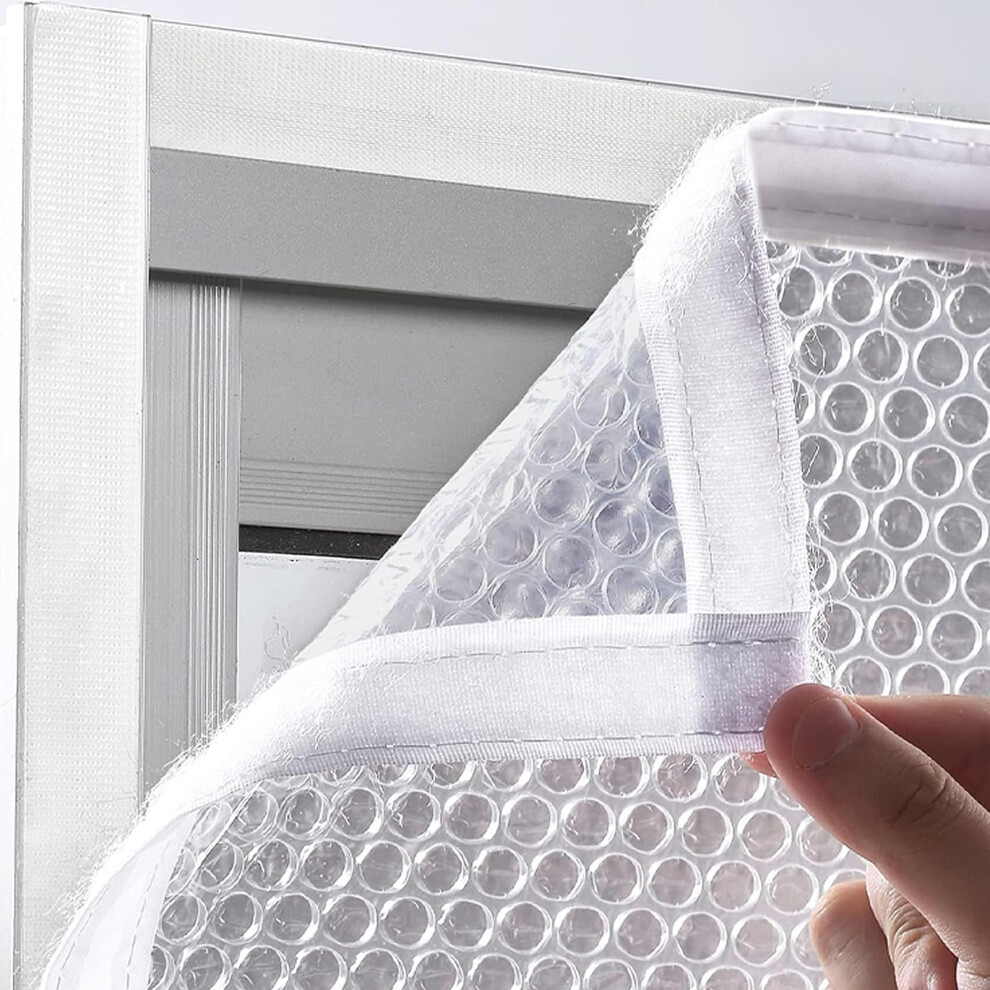 Window Insulation Kit Heavy Duty Pvc Bubble Thermal Cover Reusable Energy Saving Cold Draft Blocker 67In X 71In 9001264053154
