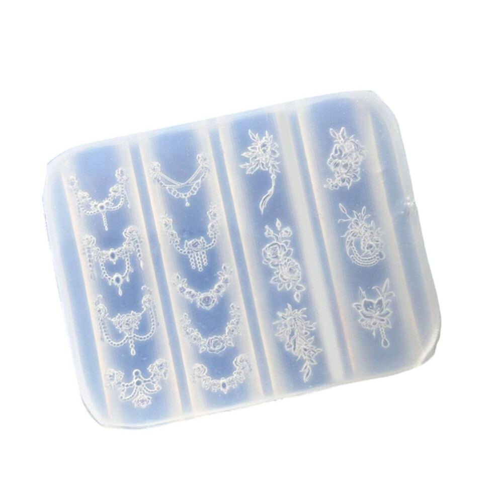 Professional Nail Art Molds Flower Chain Shape Accessories Mold